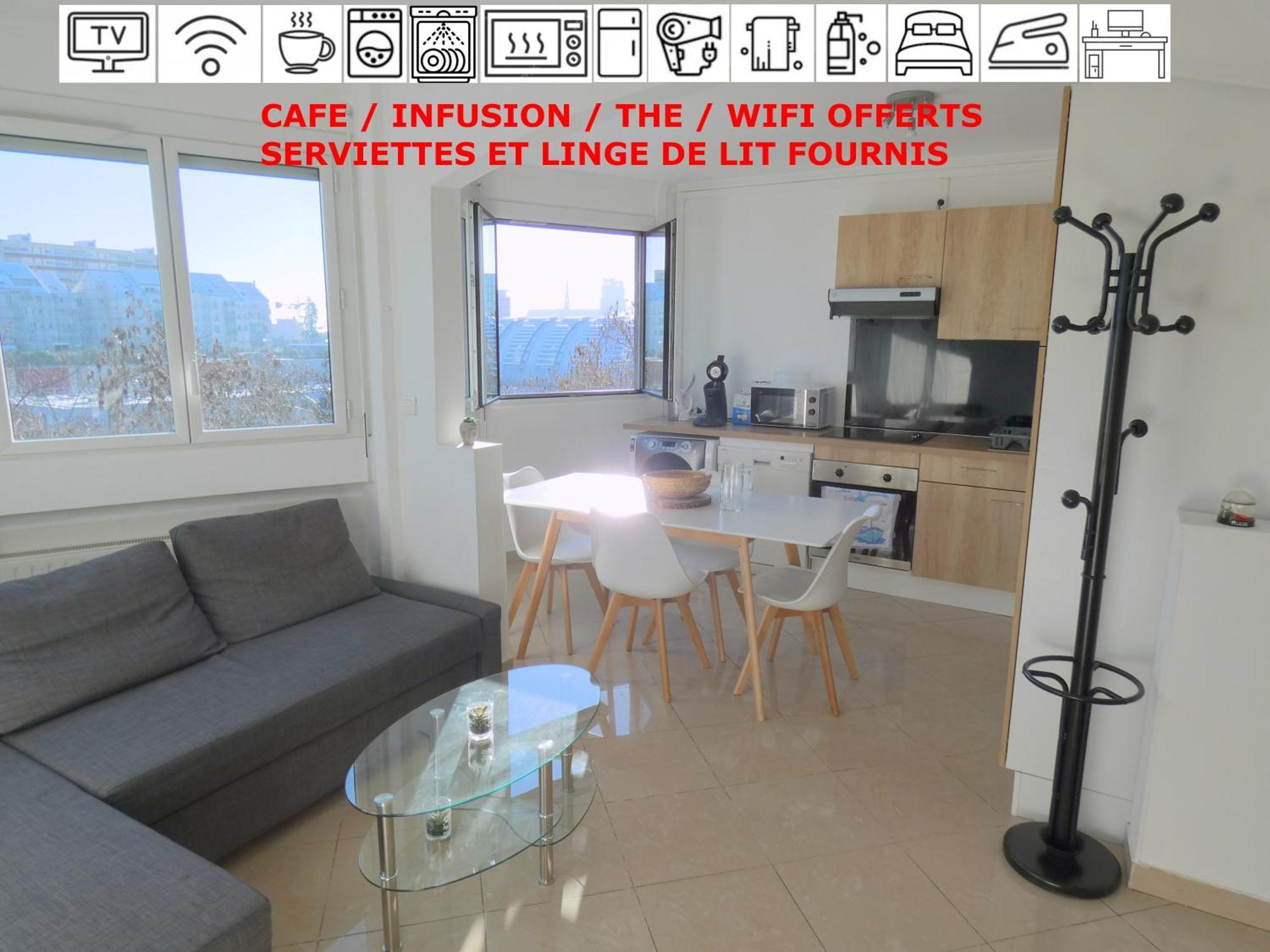 37M2 Lumineux Face Gare Sncf, Wifi Et Cafe Et The Offerts Apartment Orleans Bagian luar foto